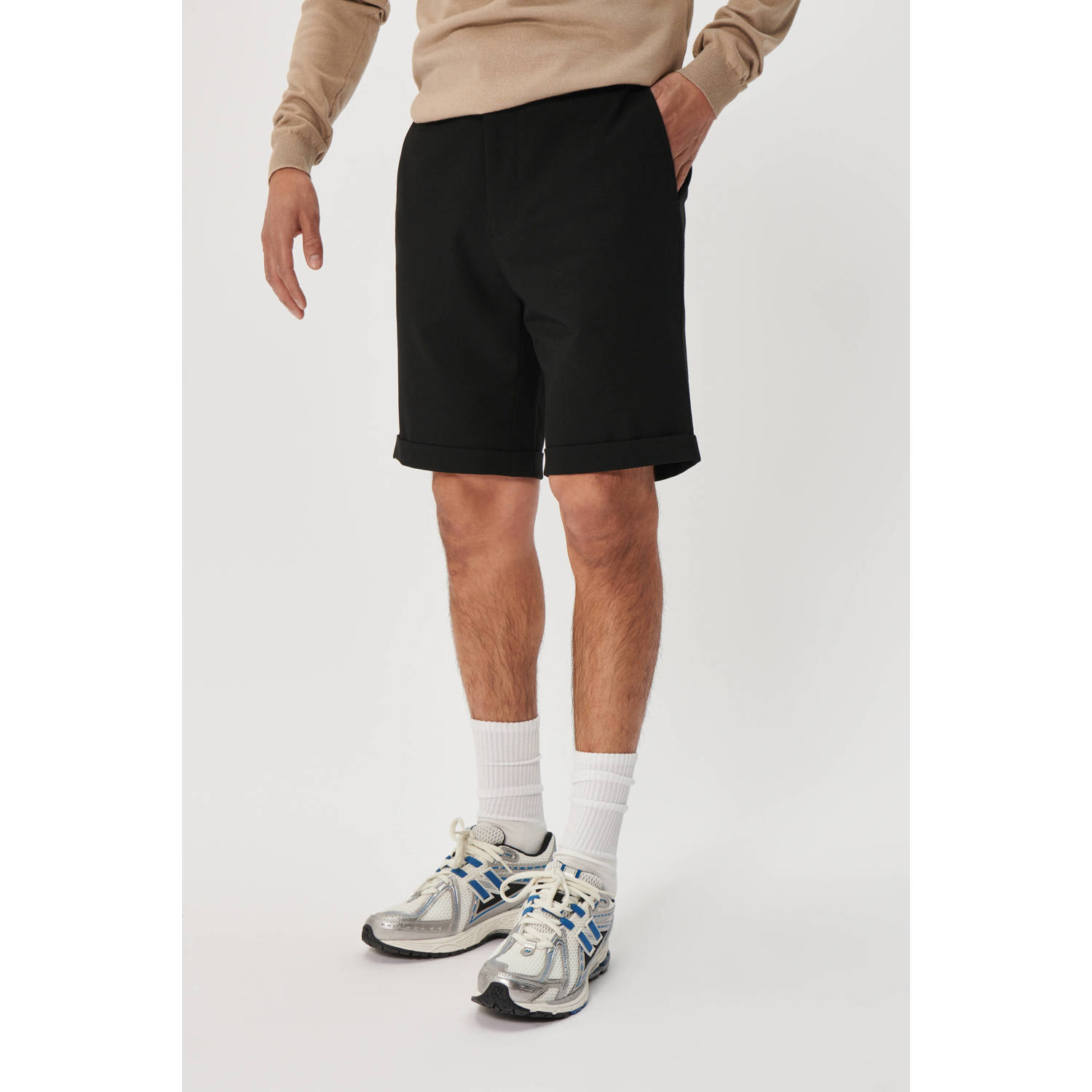 Matinique regular chino short zwart