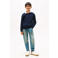 Tommy Hilfiger gebreide trui donkerblauw met kabels