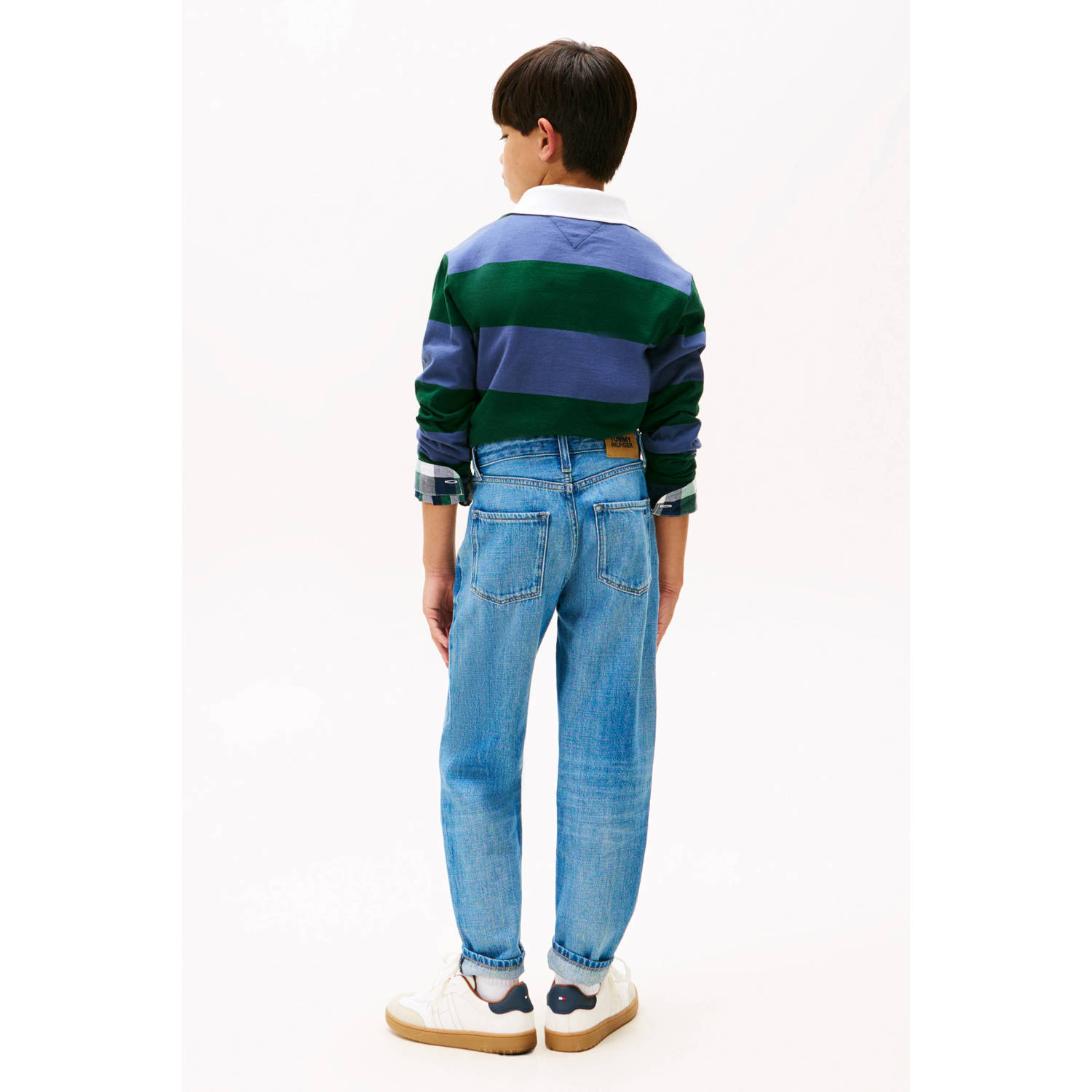 Tommy Hilfiger barrel  waist tapered jeans medium blue denim