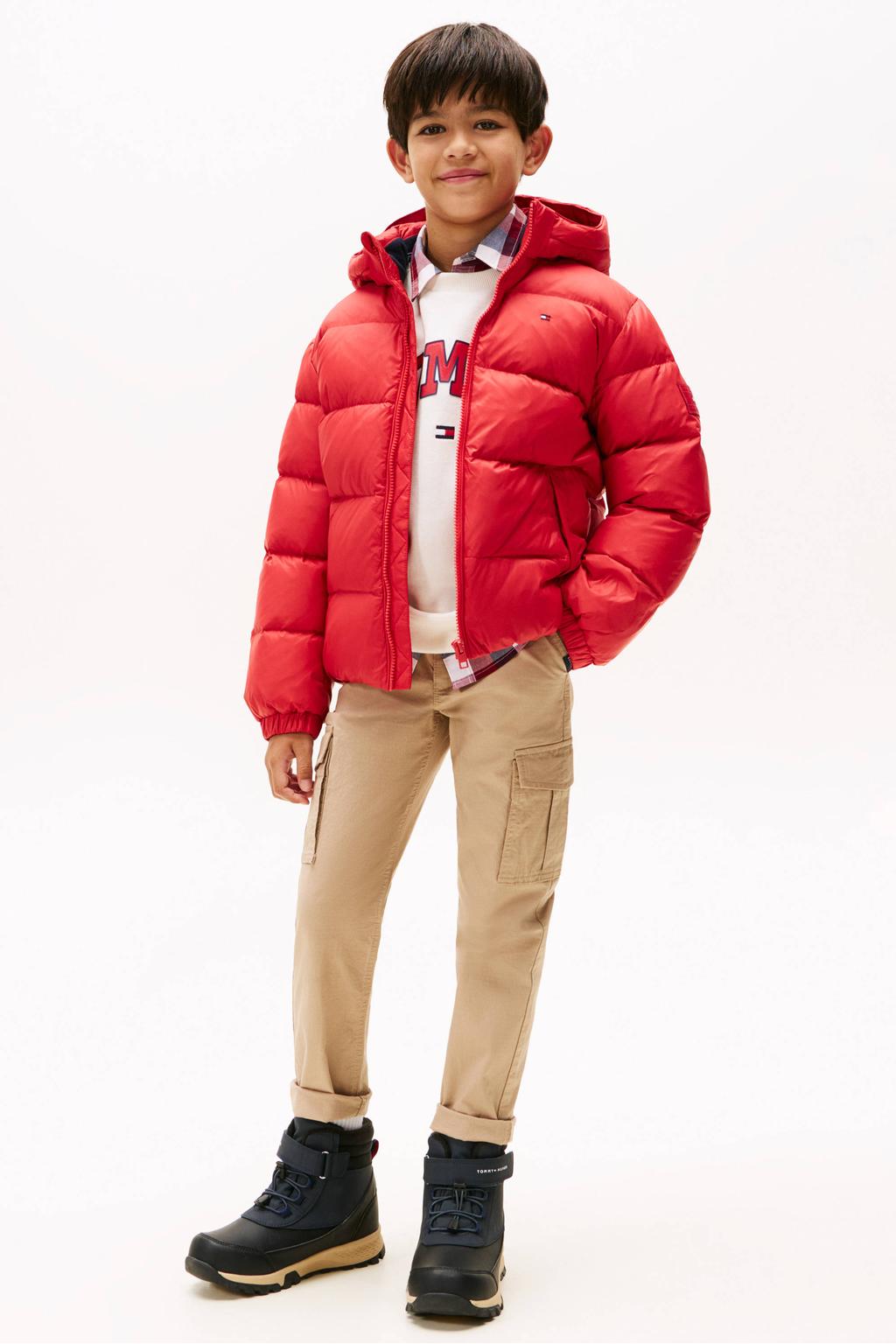 Tommy Hilfiger gewatteerde jas rood