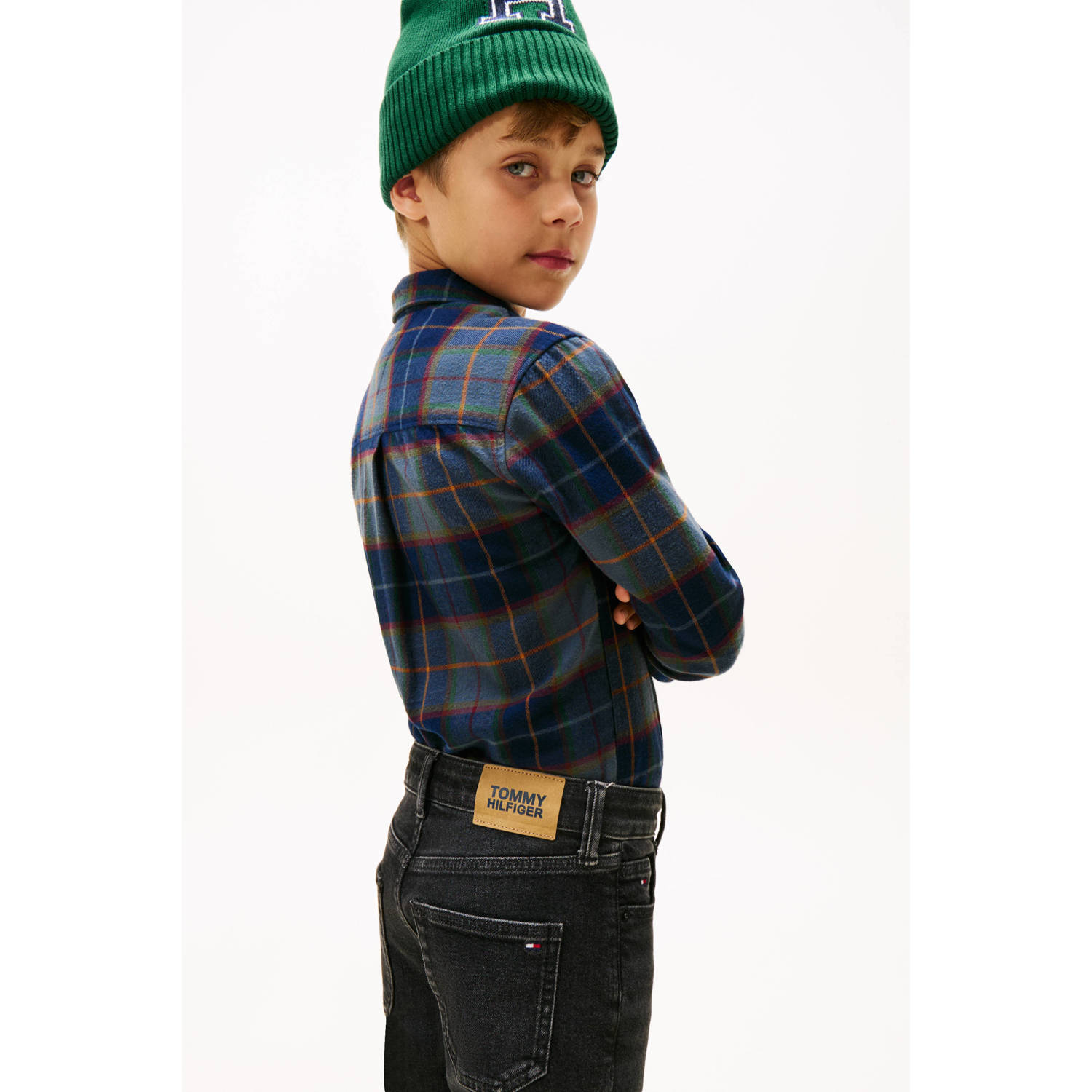 Tommy Hilfiger waist straight leg jeans black denim