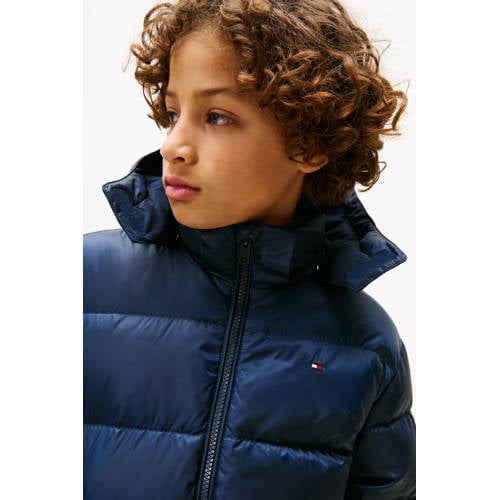 Tommy Hilfiger gewatteerde jas donkerblauw afbeelding