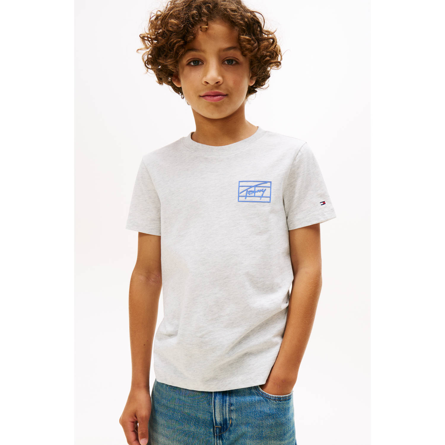 Tommy Hilfiger T-shirt grijs melange