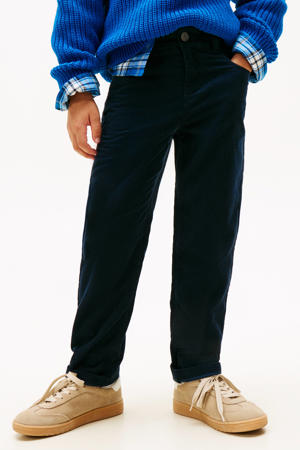 corduroy baggy casual broek donkerblauw