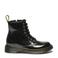 Dr. Martens 1460 J leren veterboots zwart/zilver glitter schoolkind