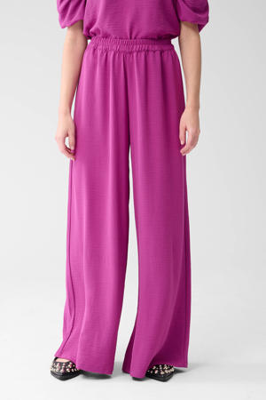 regular high waist broek paars