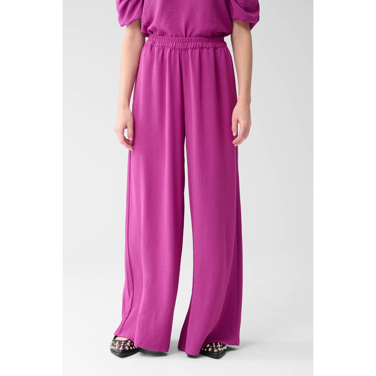 Shoeby regular high waist broek paars