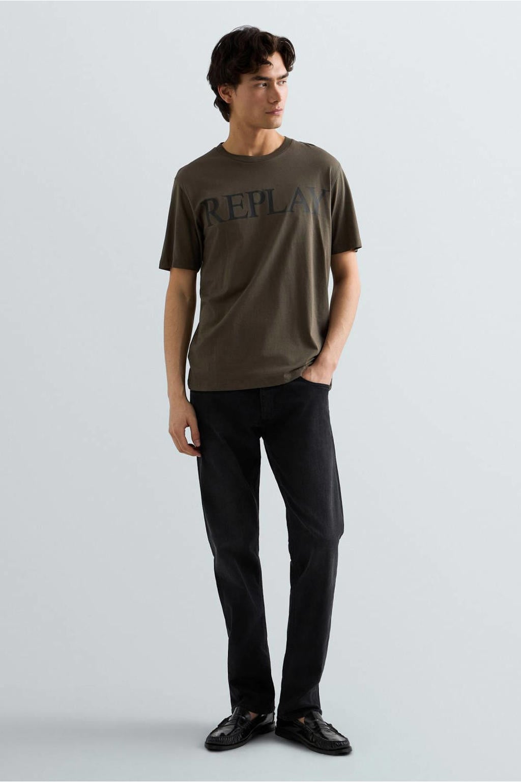 REPLAY GROVER straight leg jeans dark grey