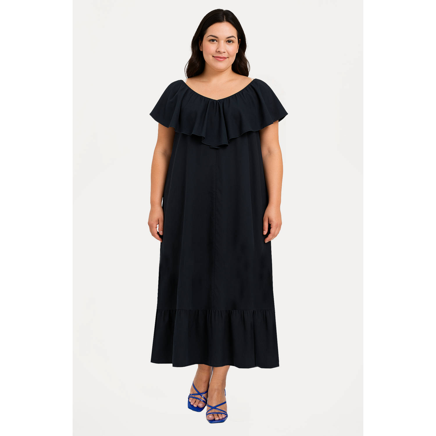 YOEK zomerjurk donkerblauw
