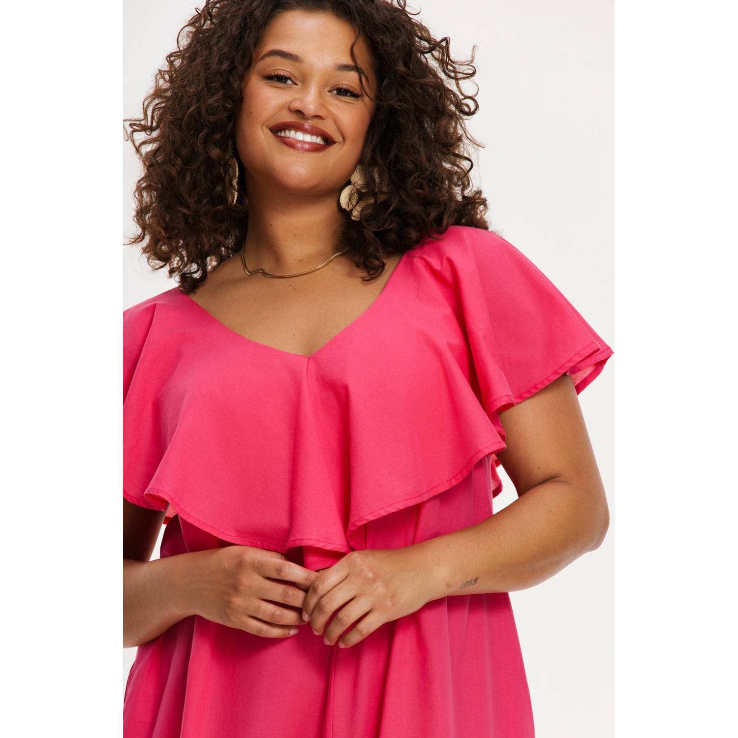 YOEK cocktailjurk roze