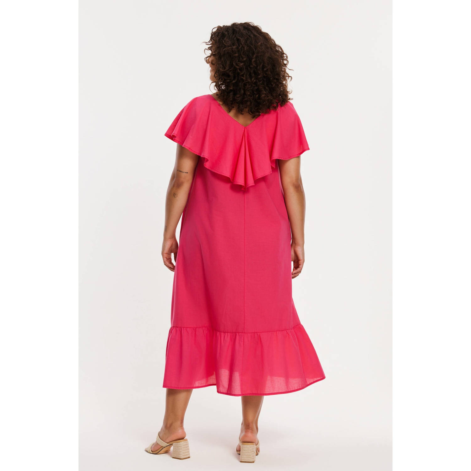 YOEK cocktailjurk roze