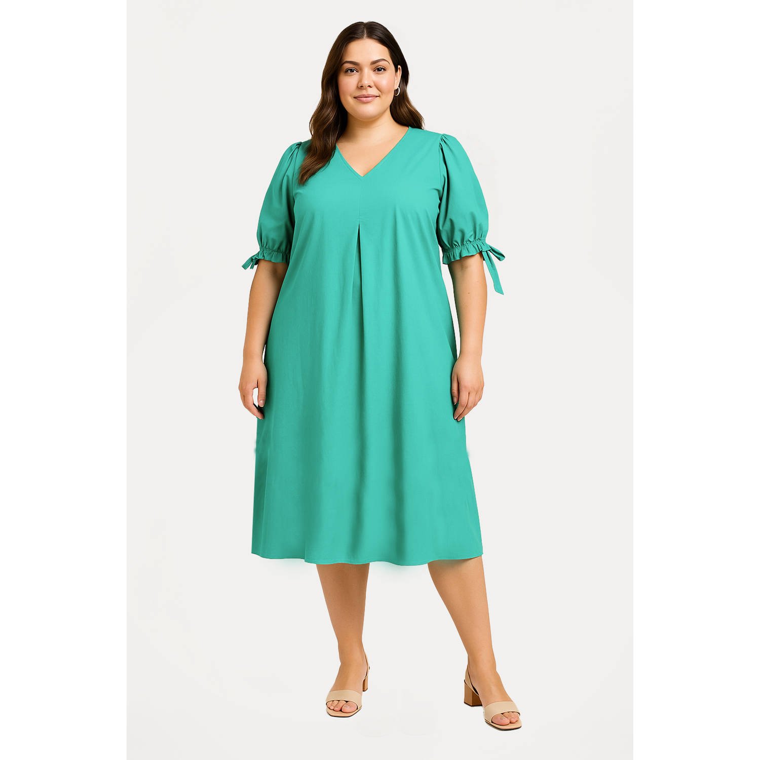YOEK A-lijn jurk turquoise