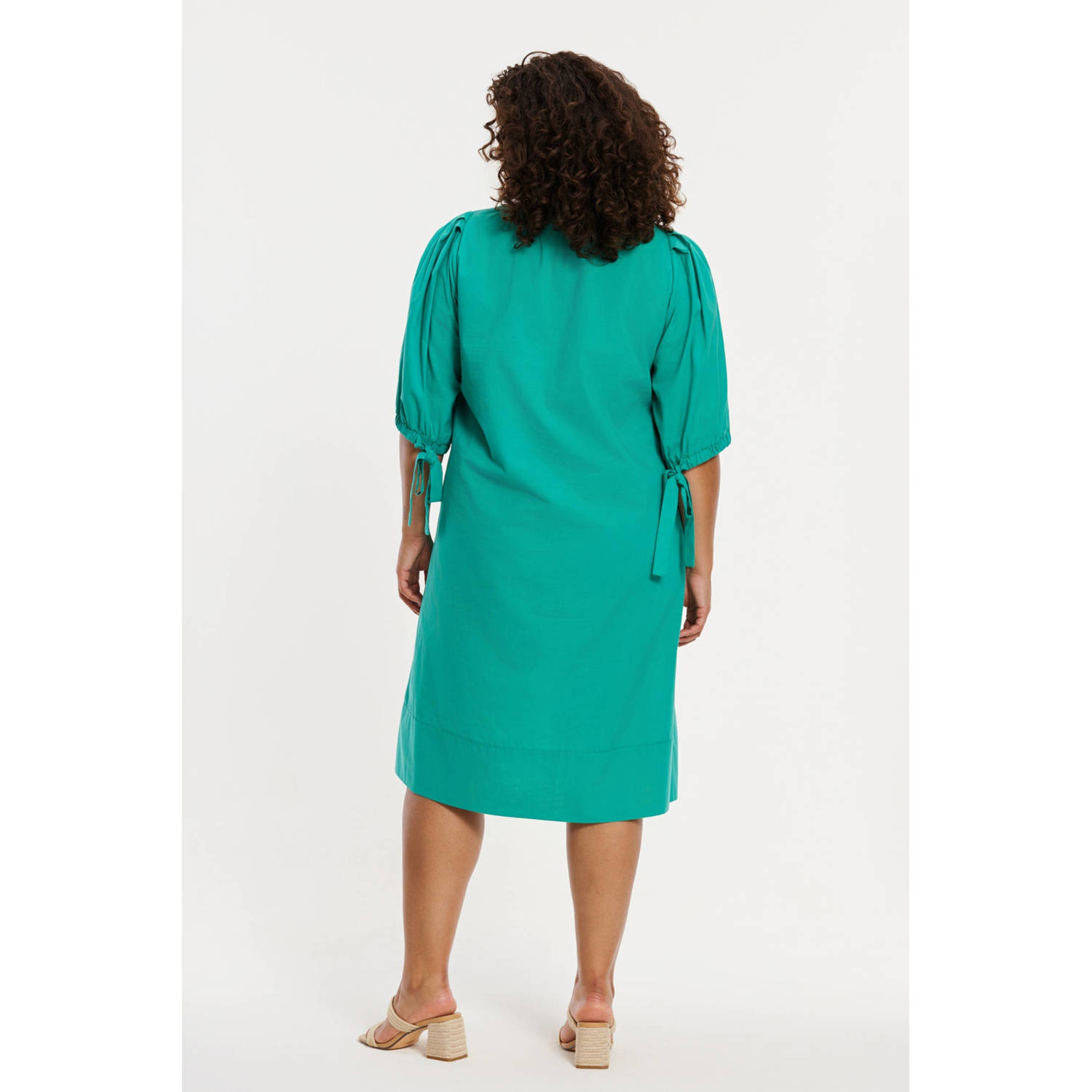 YOEK A-lijn jurk turquoise
