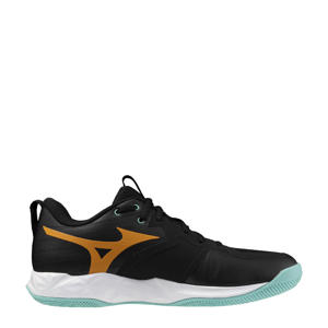 Wave Momentum Pro  zaalsportschoenen zwart/oranje/mintgroen