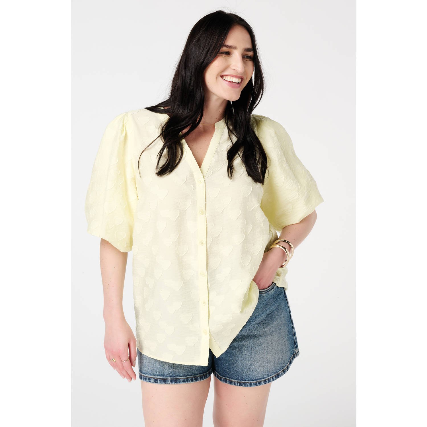 MS Mode blouse lichtgeel