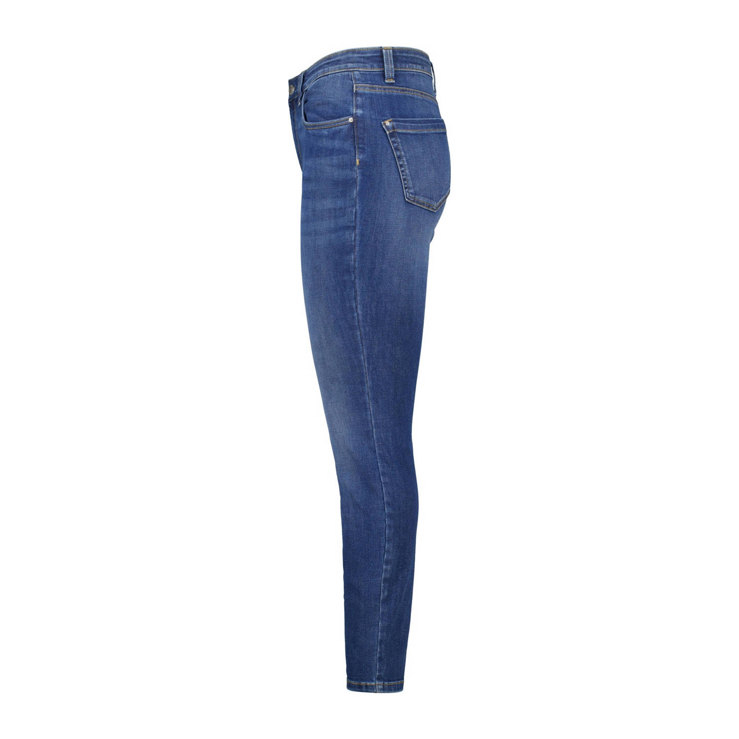 MS Mode high waist slim fit jeans dark blue denim