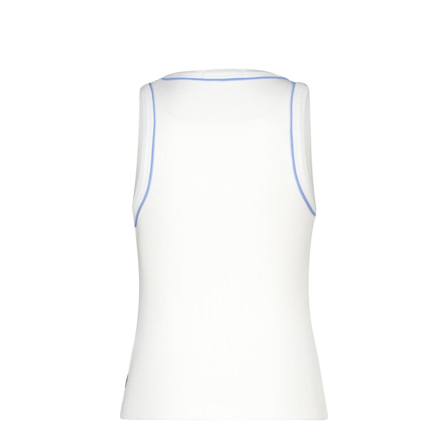 America Today singlet wit rib gebreid
