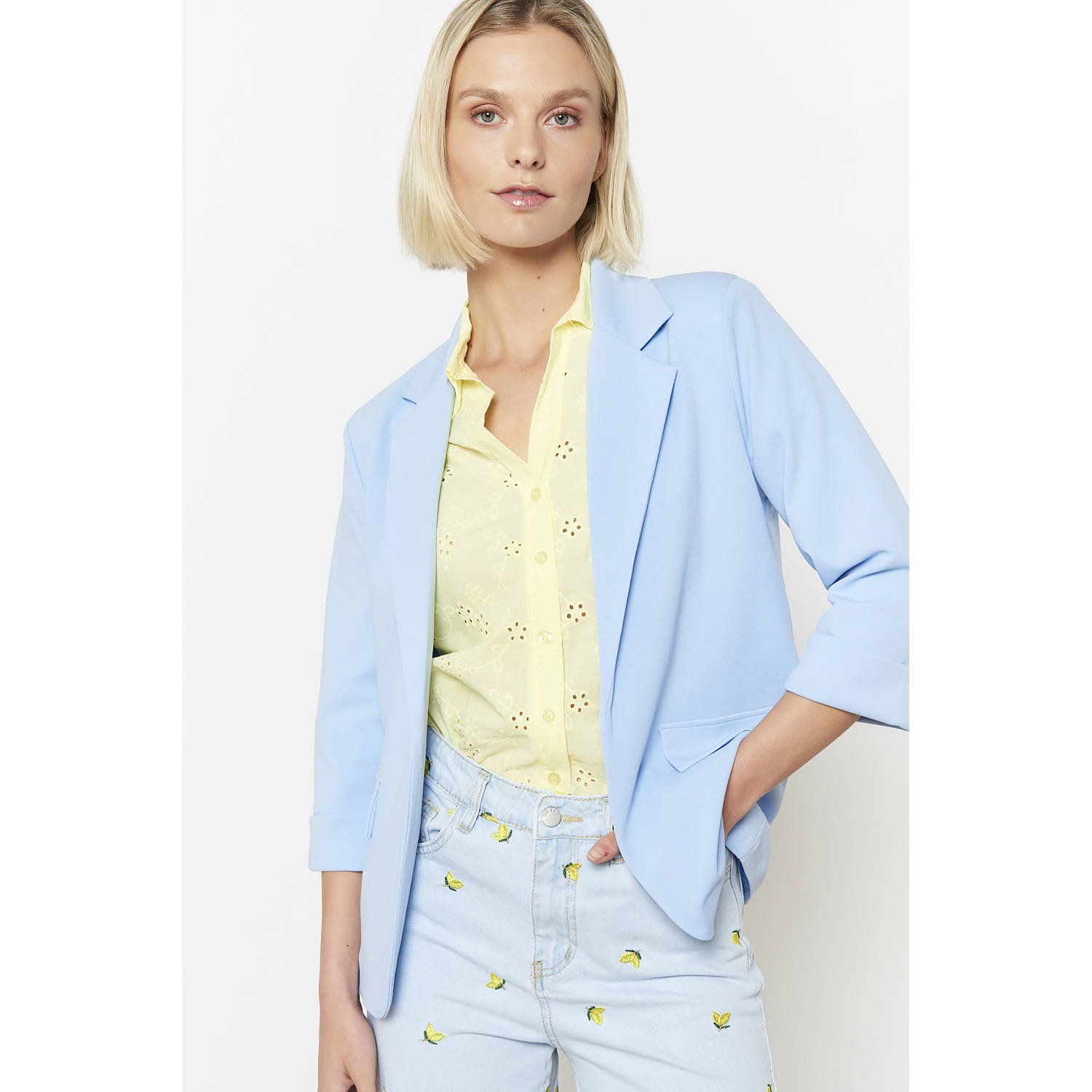 LOLALIZA regular blazer lichtblauw