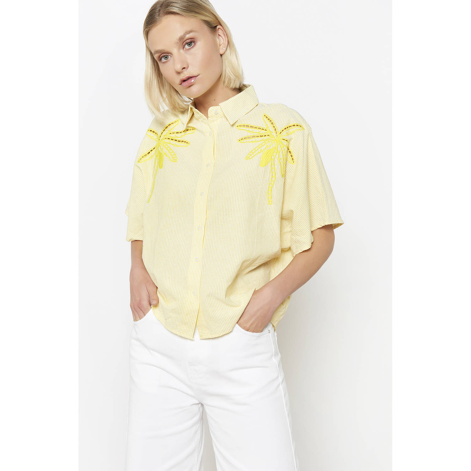 LOLALIZA blouse lichtgeel