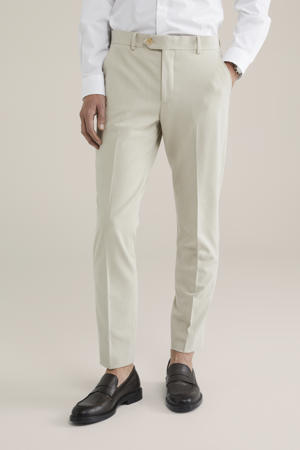 slim pantalon zand