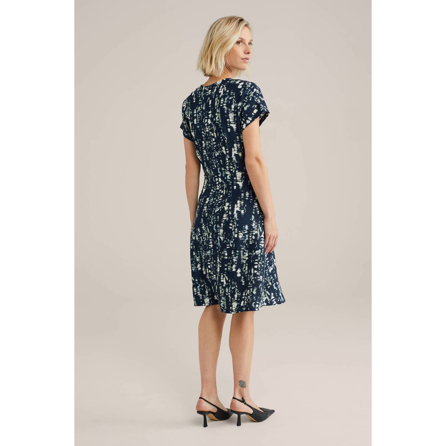 WE Fashion zomerjurk donkerblauw