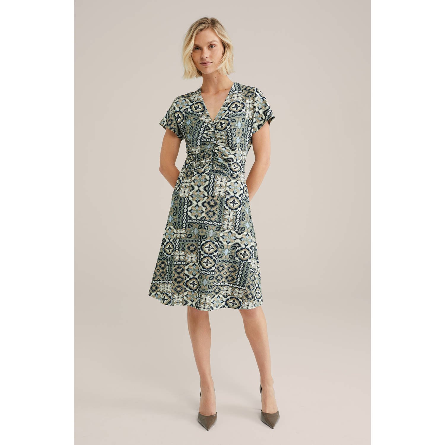 WE Fashion zomerjurk groen
