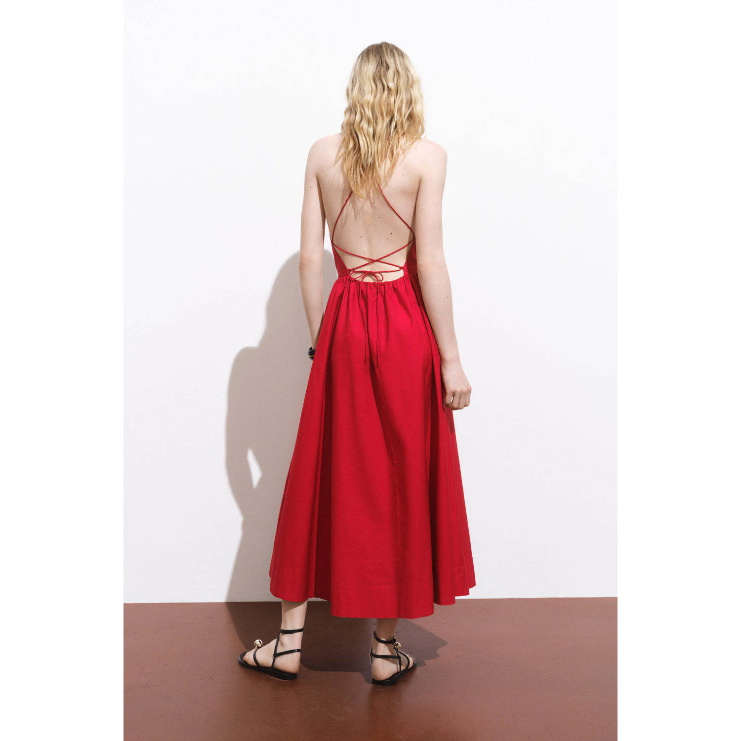 Mango maxi jurk rood