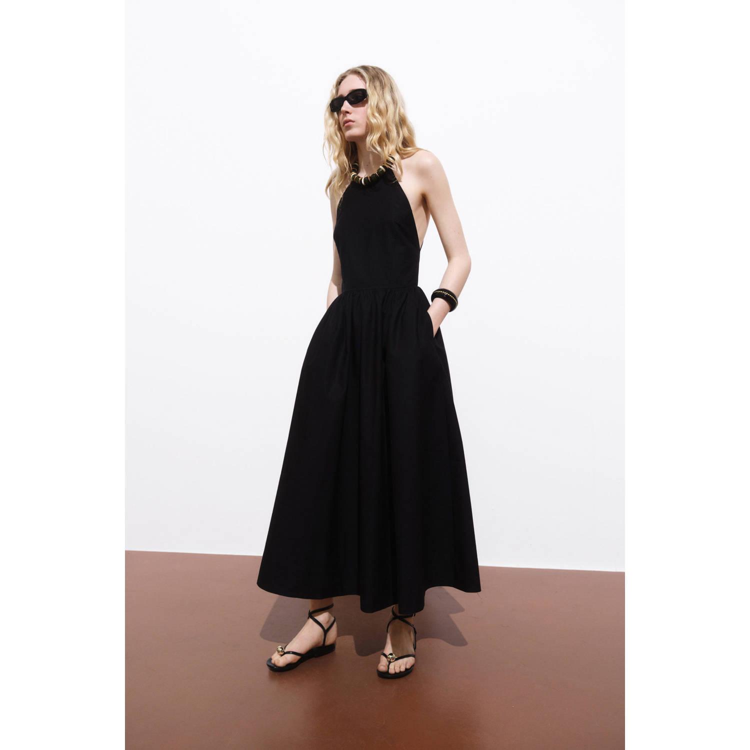 Mango maxi jurk zwart