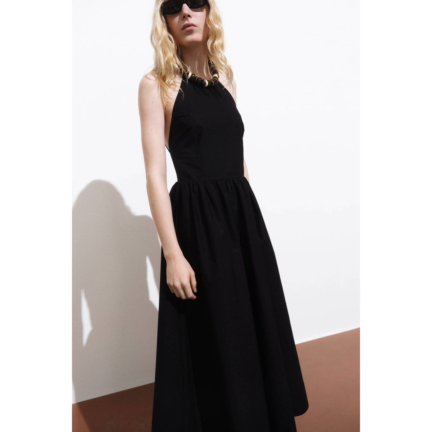 Mango maxi jurk zwart
