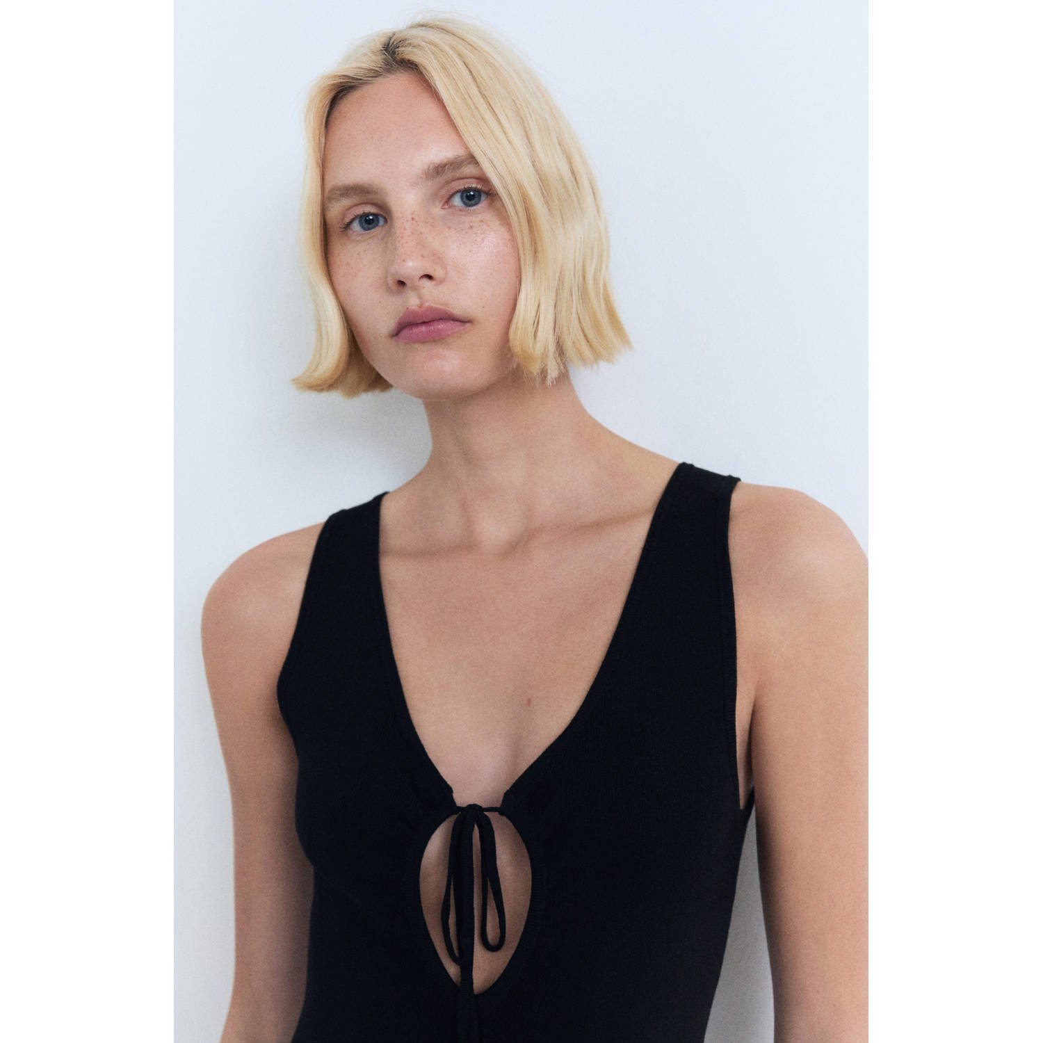 Mango midi jurk zwart