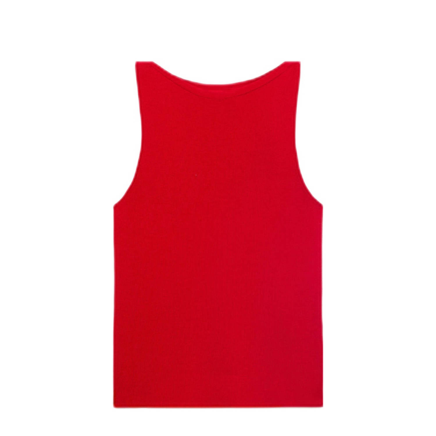 Mango top rood fijn gebreid
