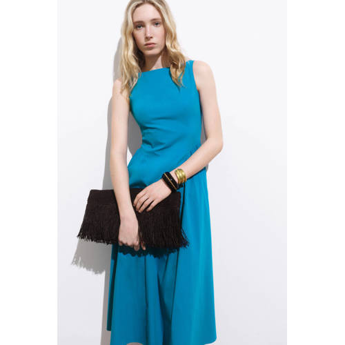 Mango A-lijn jurk blauw afbeelding