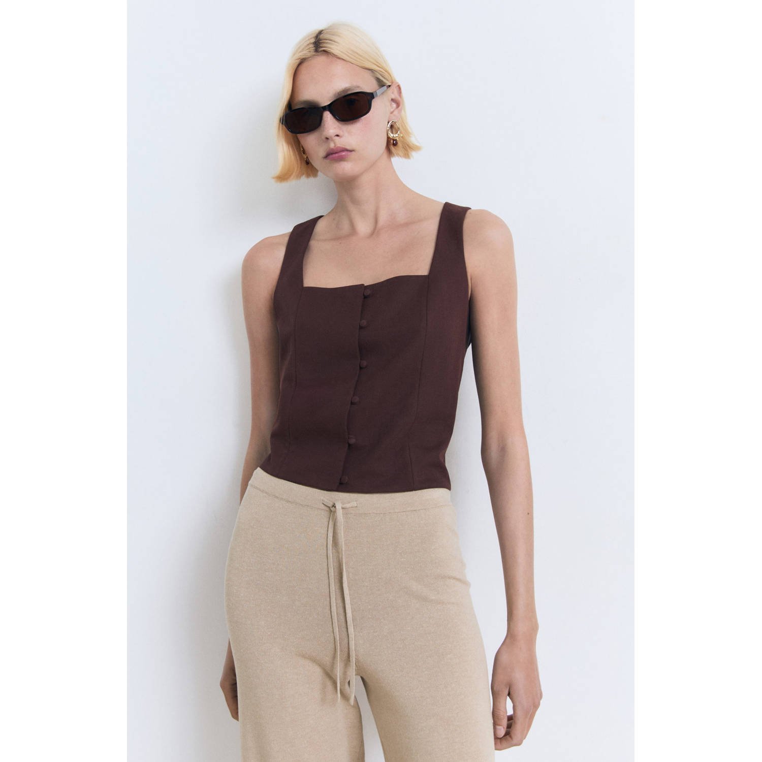 Mango broek beige