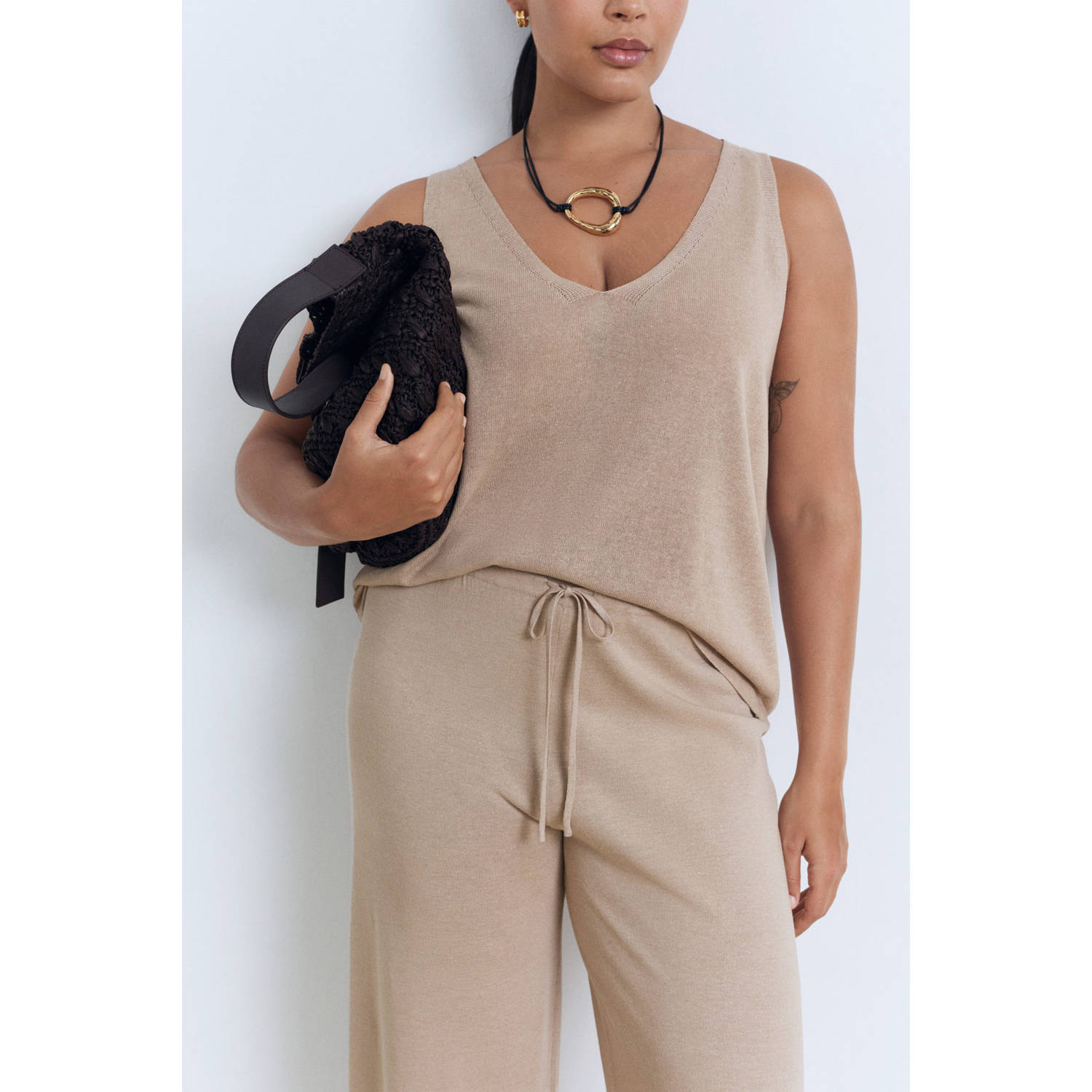 Mango broek beige