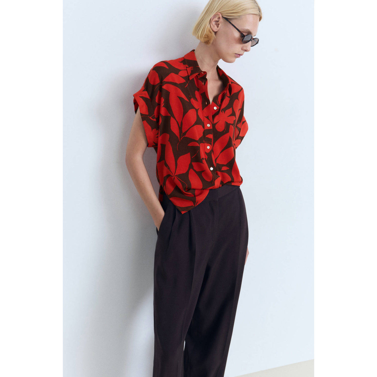 Mango blouse rood