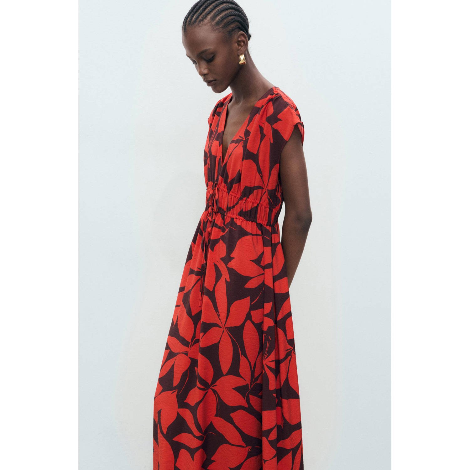 Mango zomerjurk rood