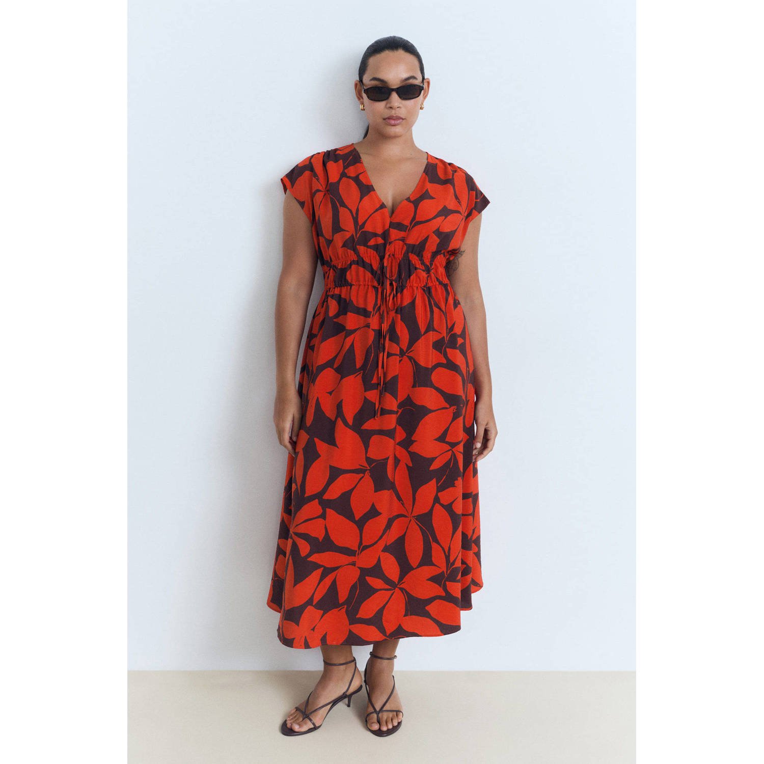 Mango zomerjurk rood