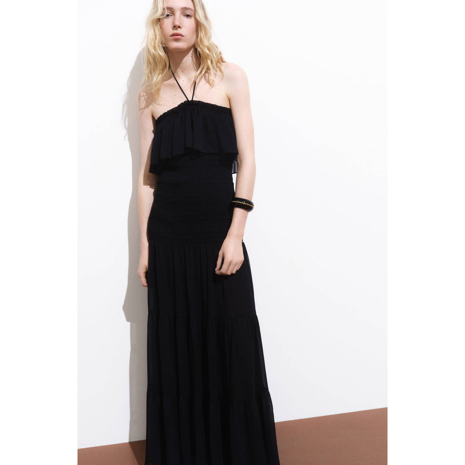 Mango maxi jurk zwart