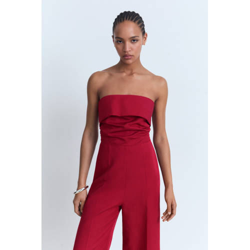 Mango rood jumpsuit afbeelding