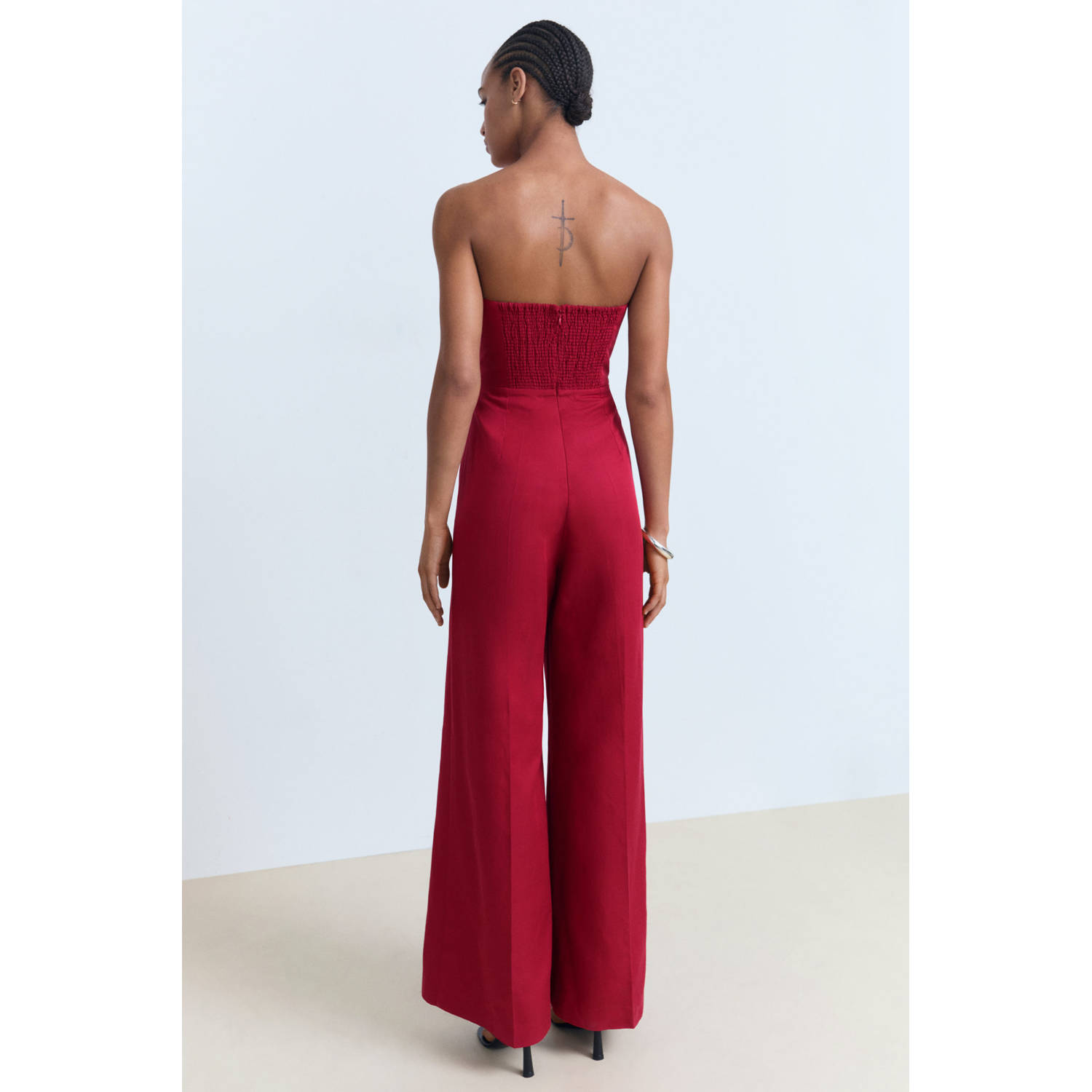 Mango rood jumpsuit