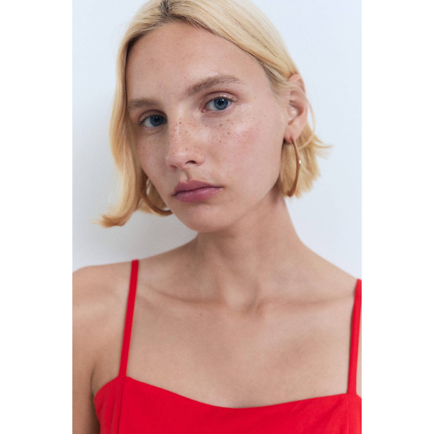 Mango midi jurk rood