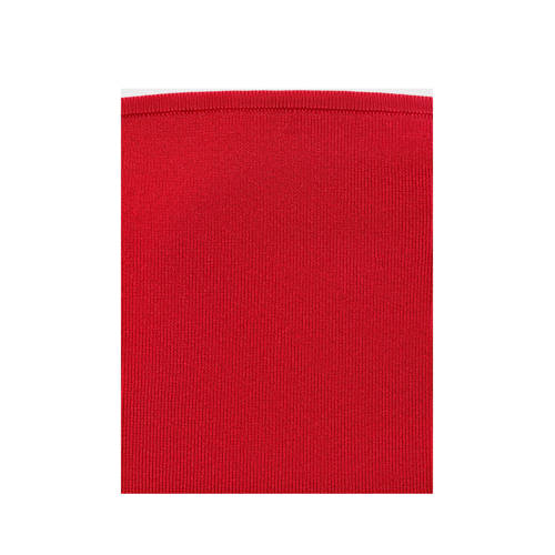 Mango strapless top rood rib gebreid afbeelding