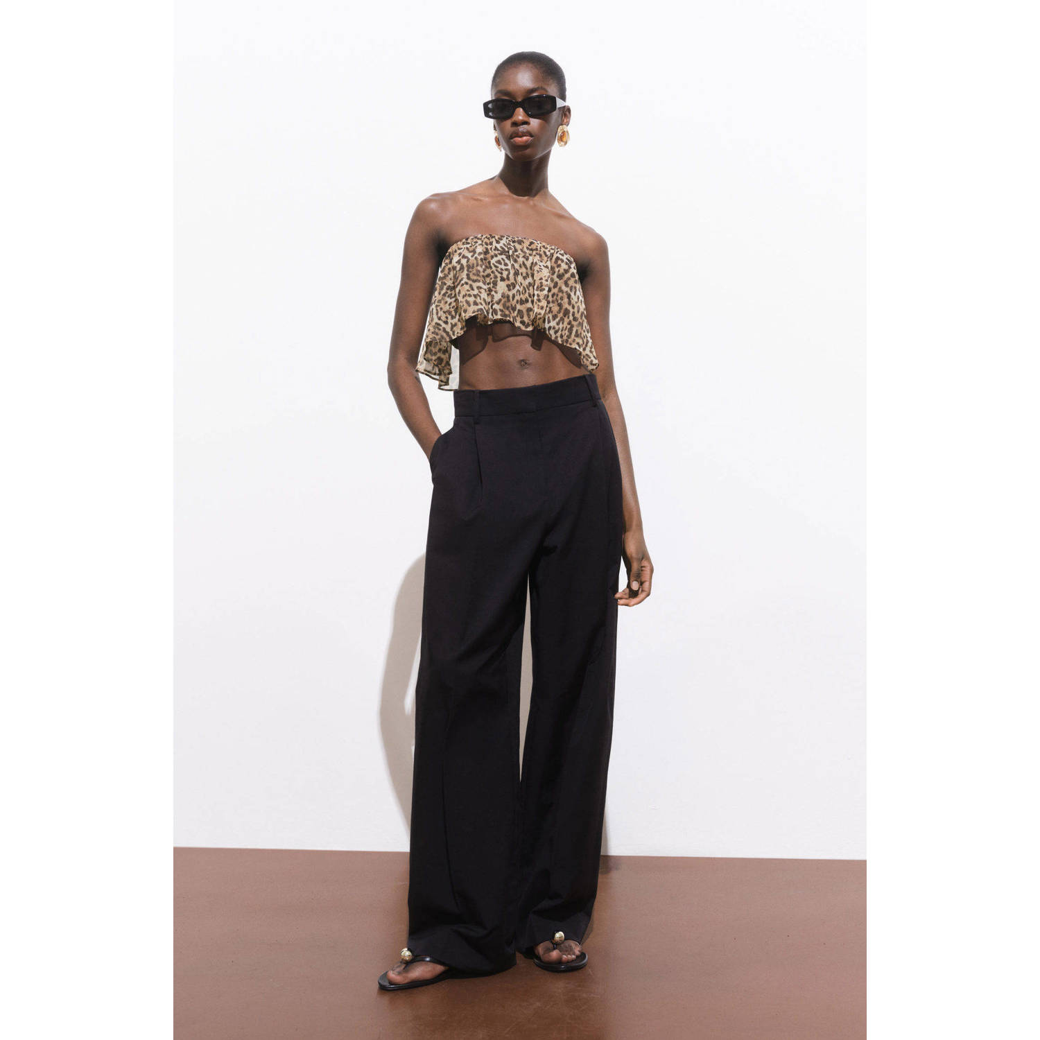 Mango cropped top bruin