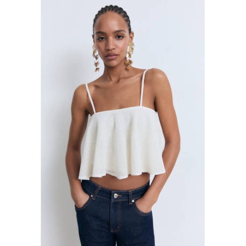 Mango top ecru afbeelding