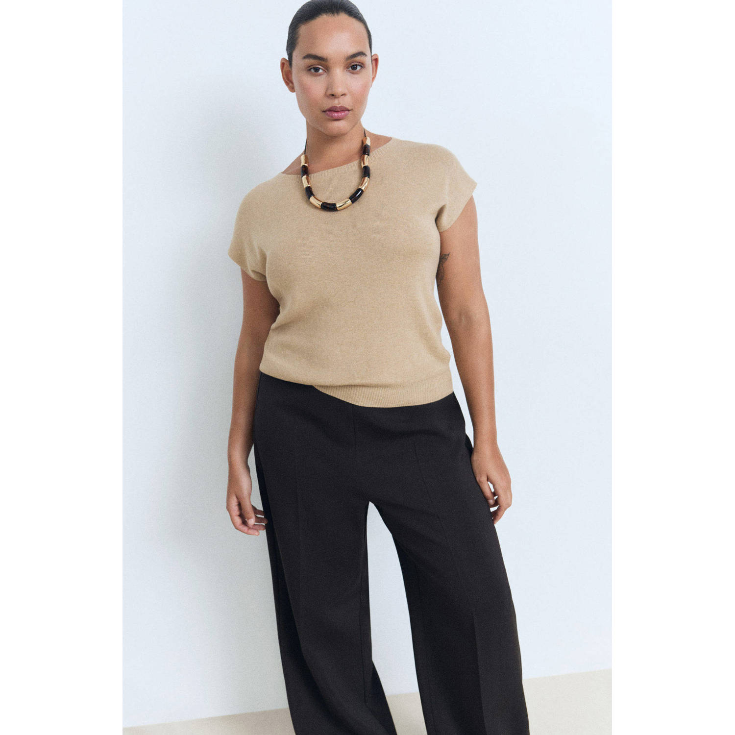 Mango top beige