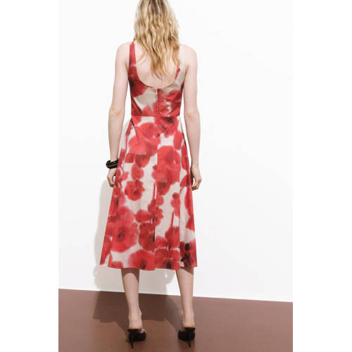 Mango midi jurk rood afbeelding