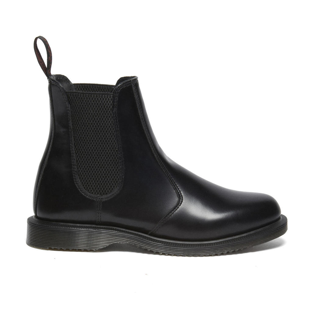 Zwarte dames Dr. Martens Flora leren chelsea boots met elastische inzet