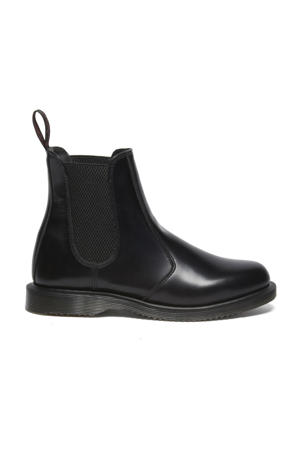 Flora leren chelsea boots zwart