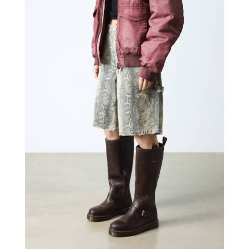 Dr. Martens Anistone BKR leren hoge laarzen Dark Brown Crazy Horse afbeelding
