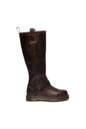 Anistone BKR leren hoge laarzen Dark Brown Crazy Horse